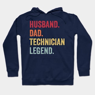 Funny Vintage Husband Dad Technician Legend Hoodie